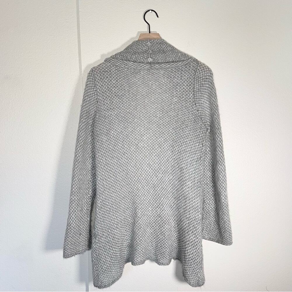 WOODEN SHIPS mohair wool blend open front long line cozy cardigan L - Picture 2 of 5